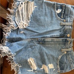 Levi's Blue Distressed Mon shorts
